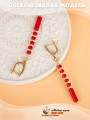 Серьги из коралла и гематита
